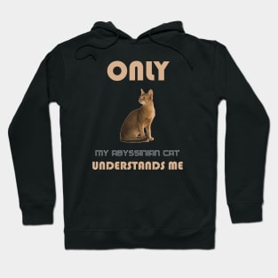 Only My Abyssinian Cat Understands Me Hoodie